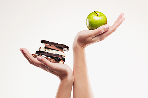 <strong>Gesund oder ungesund?</strong><br><br>Welche Nahrungsmittel sind gut